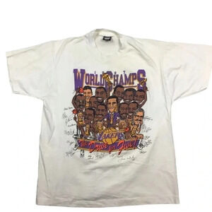 Vintage LA Lakers 1987 caricature single stitch T-shirt​